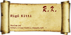 Rigó Kitti névjegykártya